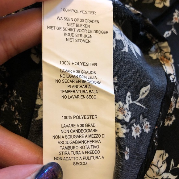 Nasty Gal folk floral ruched front top - Picture 3 of 3